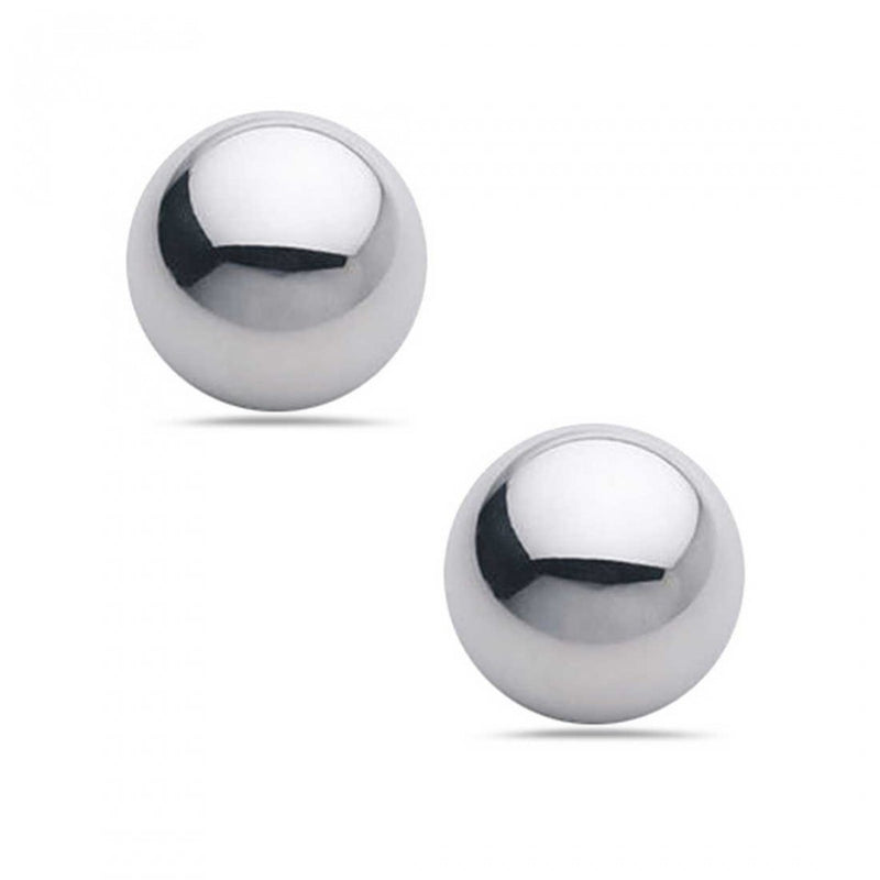 Sterling Silver Round Ball Studs - Multiple Sizes