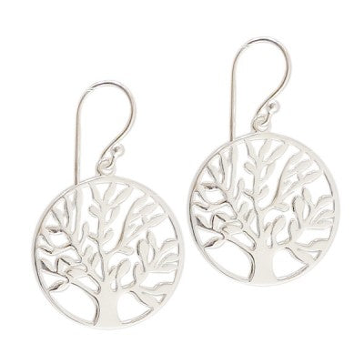 20mm x 20mm Tree of Life Earrings on French Wire