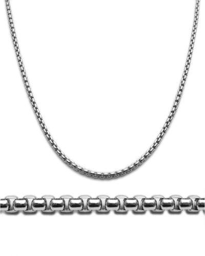 2.5mm Rhodium Plated Round Box Chain