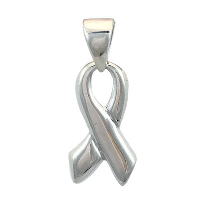 4-1711 Large Breast Cancer Ribbon Pendant