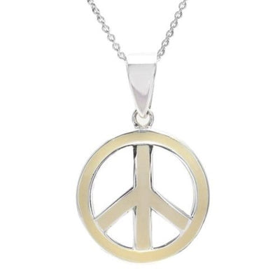 420874 White Peace Pendant