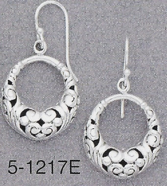 5-1217 Cloudy Night Sky Earrings