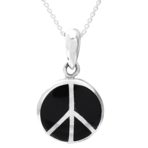 515345 Black Peace French Wire Earrings