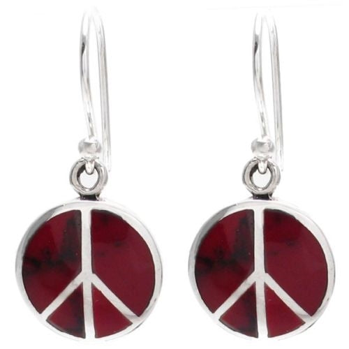 515345 Red Peace French Wire Earrings