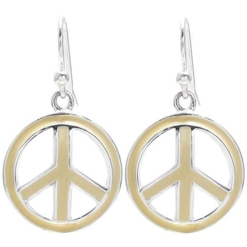 515345 White Peace French Wire Earrings