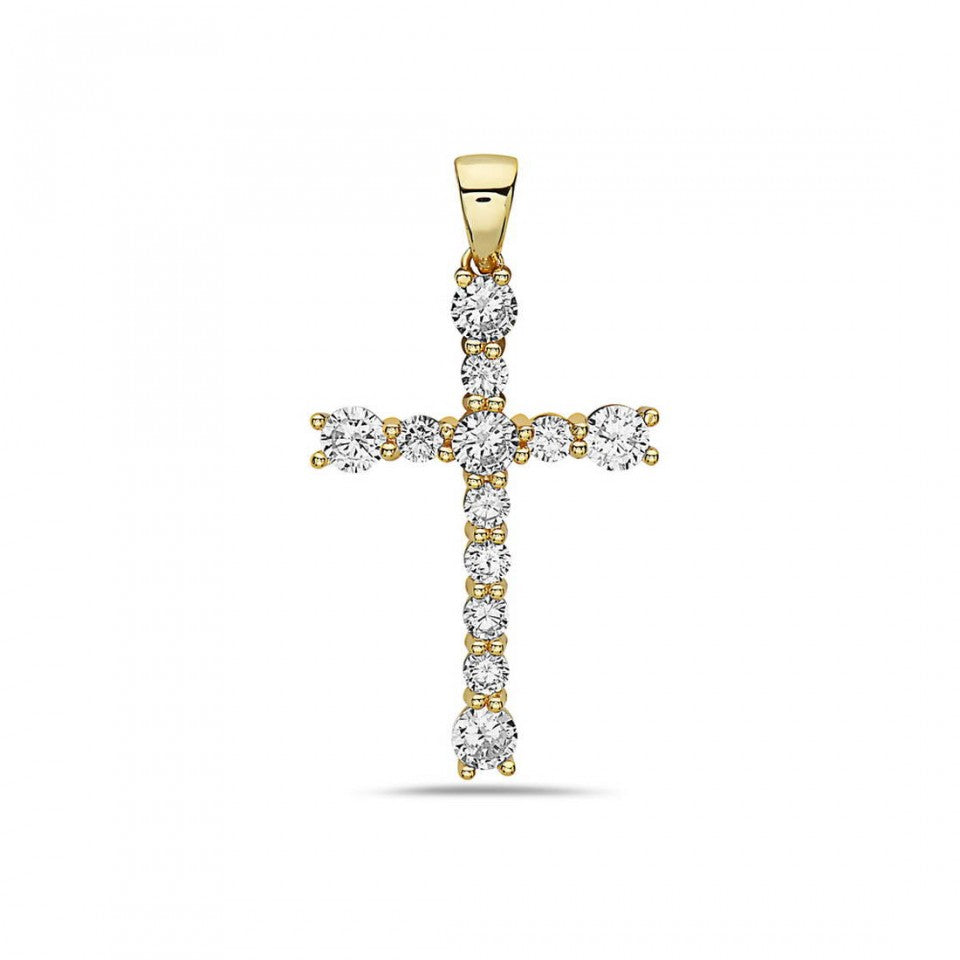 OT3-64974 CZ Cross Pendant