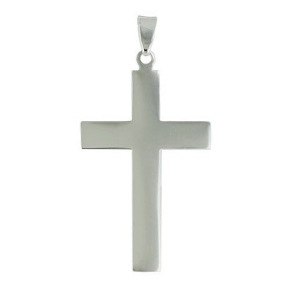24x36 Large Unisex Sterling Silver Cross