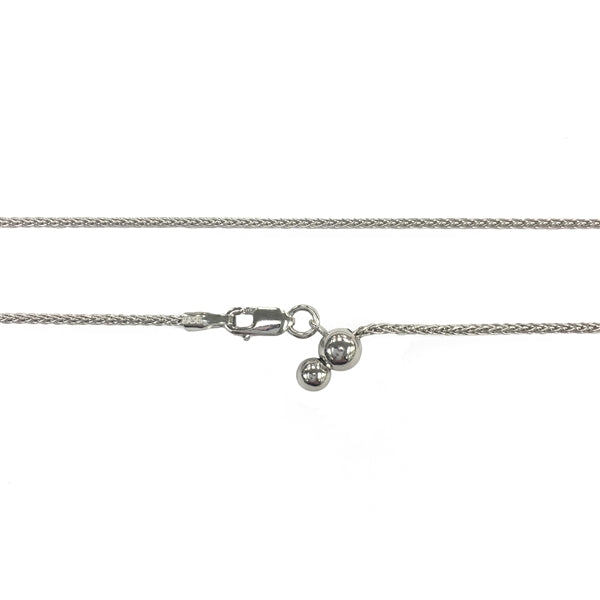 Adjustable Chain - Wheat Rhodium over Silver