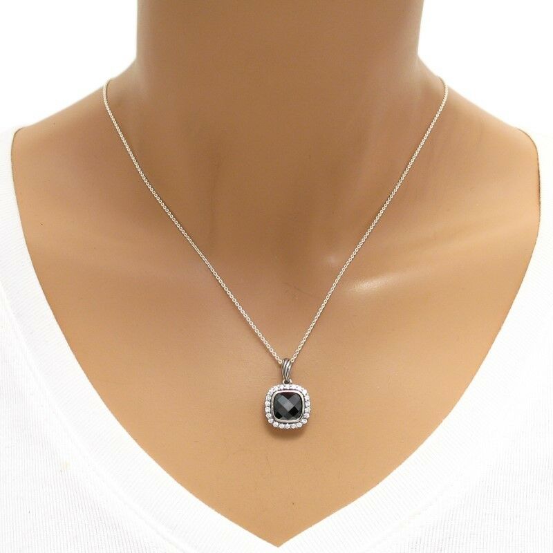 2451860 Square CZ Pendant with Halo