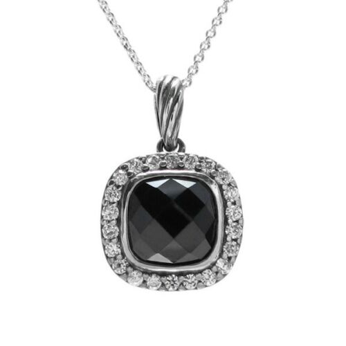 2451860 Square CZ Pendant with Halo