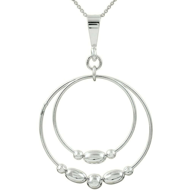 Double Hoop Oval Bead Earrings