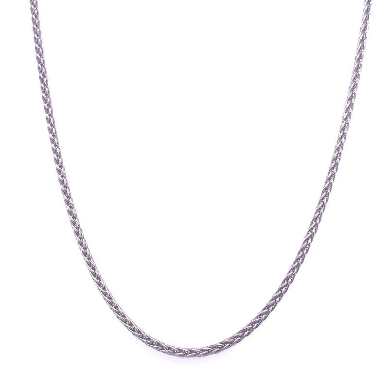 Adjustable Chain 24"- Wheat Rhodium over Silver