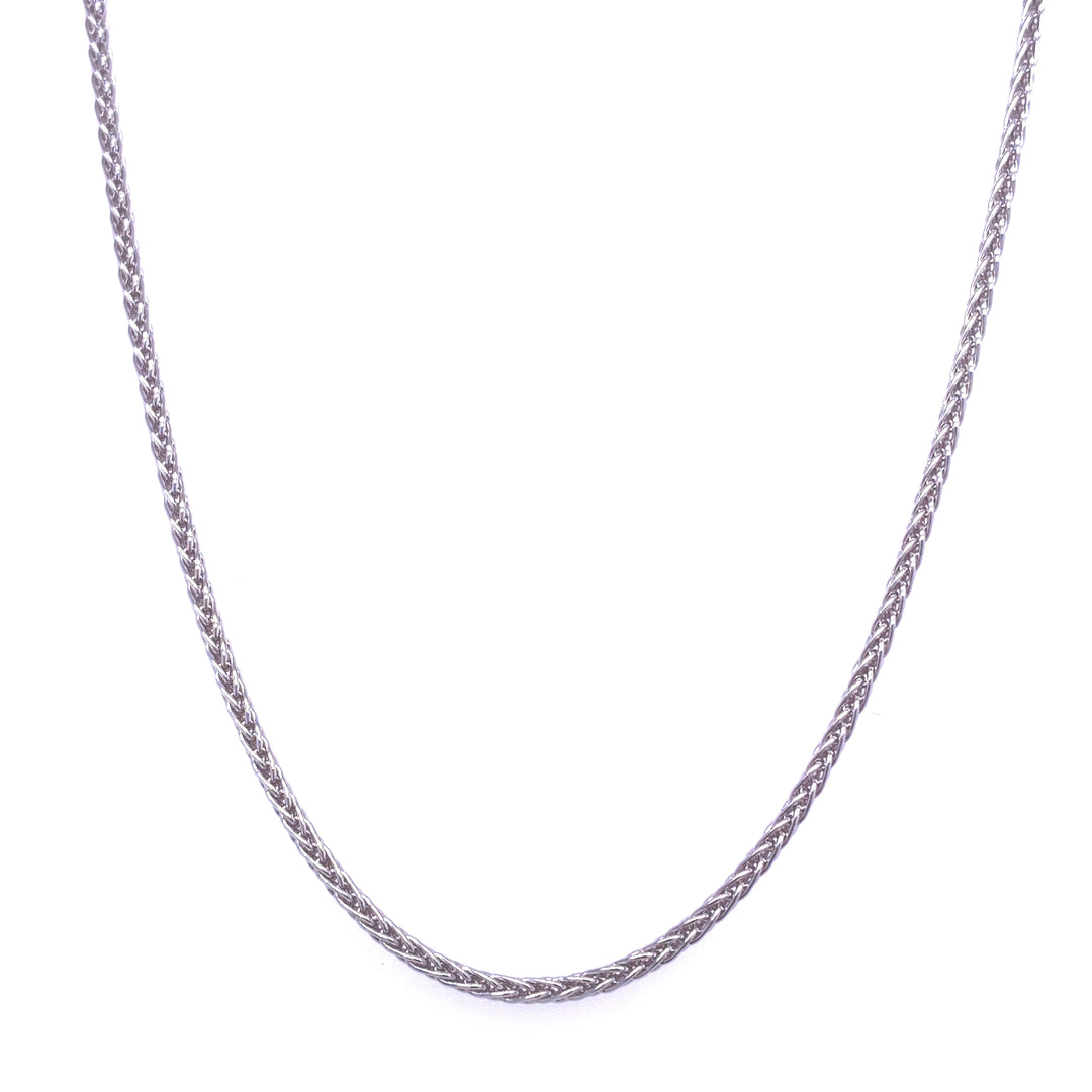 Adjustable Chain 36"- Wheat Rhodium over Silver