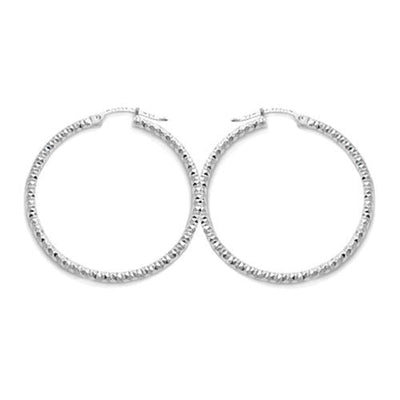 3mm Thick Diamond Cut Round Hoop