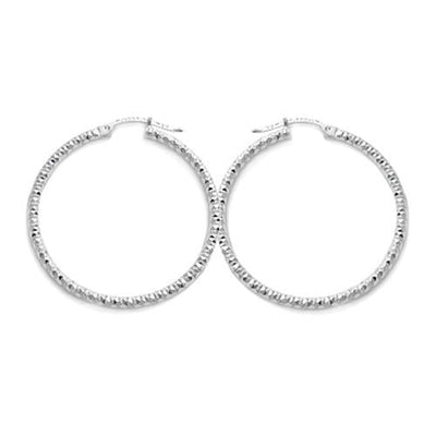 3mm Thick Diamond Cut Round Hoop