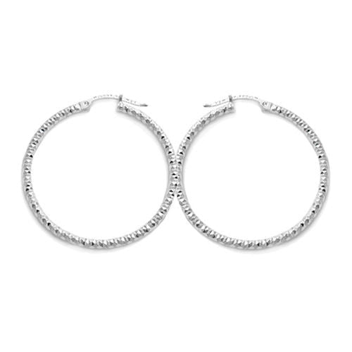 3mm Thick Diamond Cut Round Hoop