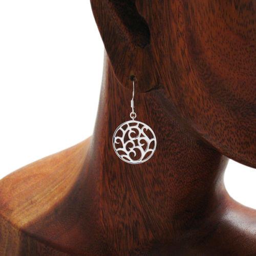 5-1209 Round Filigree Earrings - Net