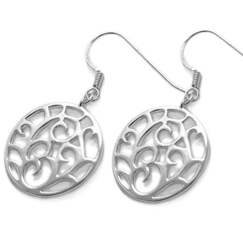 5-1209 Round Filigree Earrings - Net
