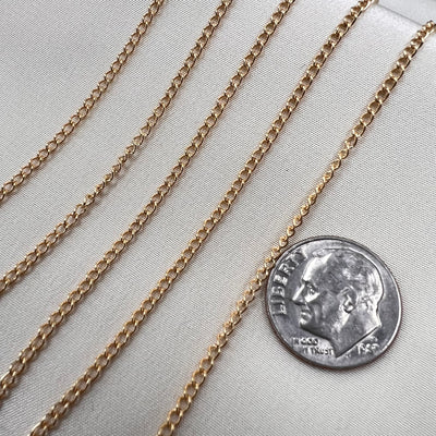 Curb Chain - 1.7mm-  by the foot