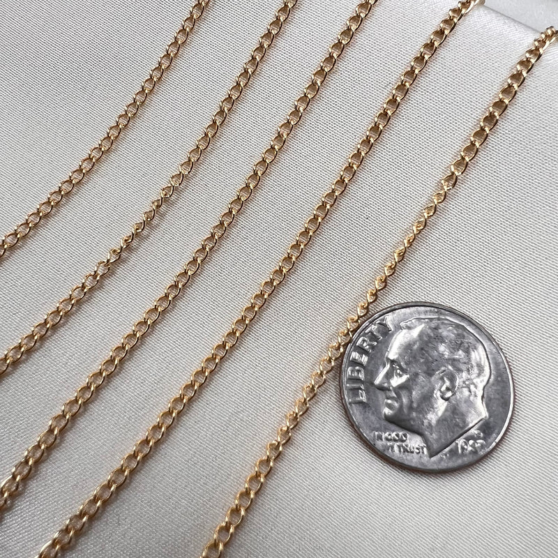 Curb Chain - 1.7mm-  by the foot