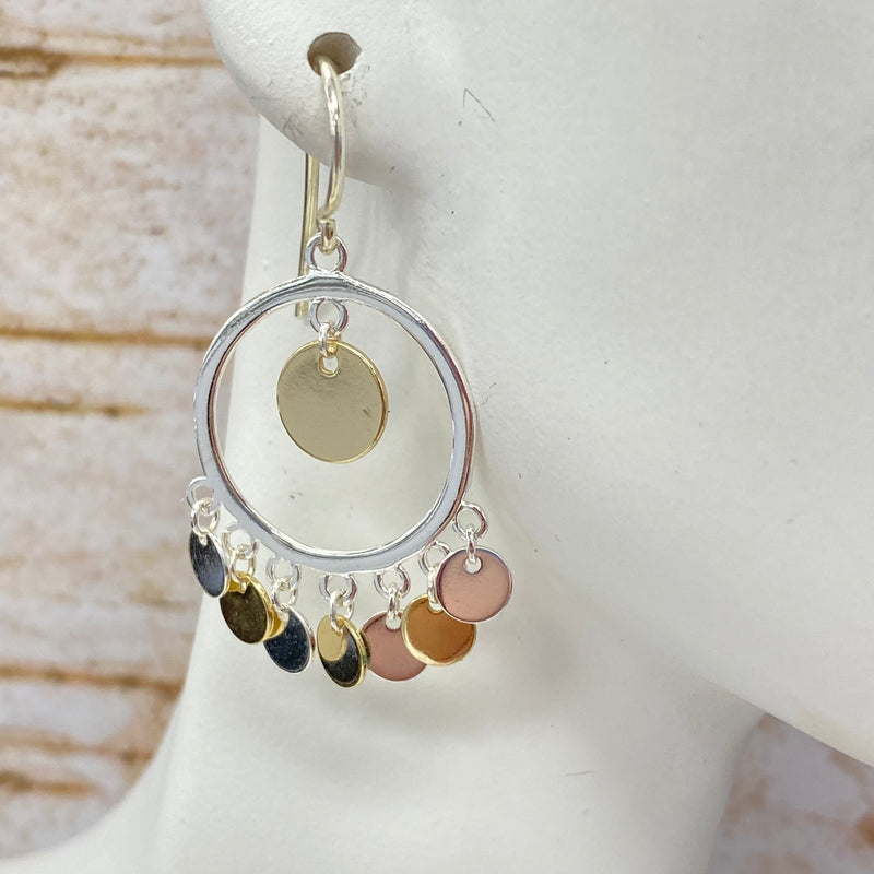 152620 Two Tone Circle Earrings