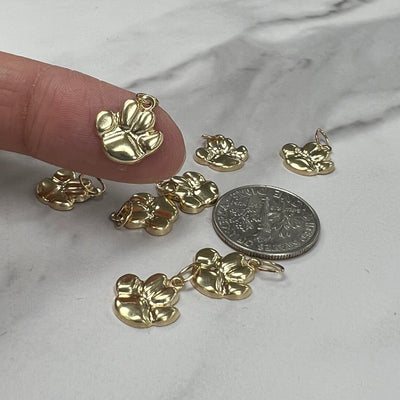 CH12 Dog Paw 10mm Wide Charm  (Pack of 2)