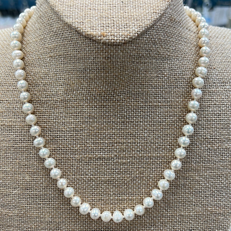 6-7mm Knotted Freshwater Pearl Necklace