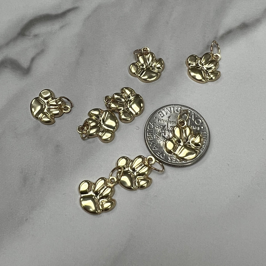 CH12 Dog Paw 10mm Wide Charm  (Pack of 2)