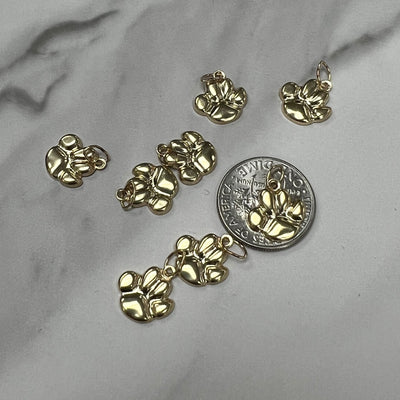 CH12 Dog Paw 10mm Wide Charm  (Pack of 2)