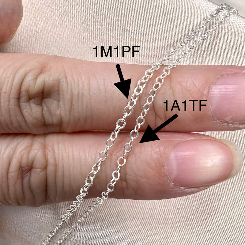 Cable Flat Chain - 1.9mm 1M1PF - By the Foot