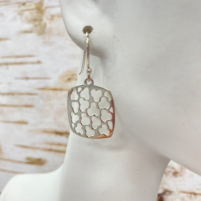 305685 Abstract Square Design Earrings