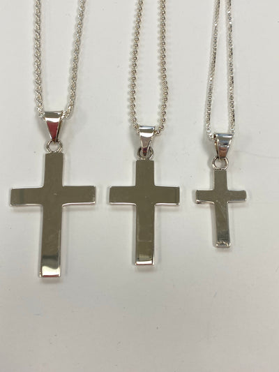 20x30 Medium Unisex Sterling Silver Cross