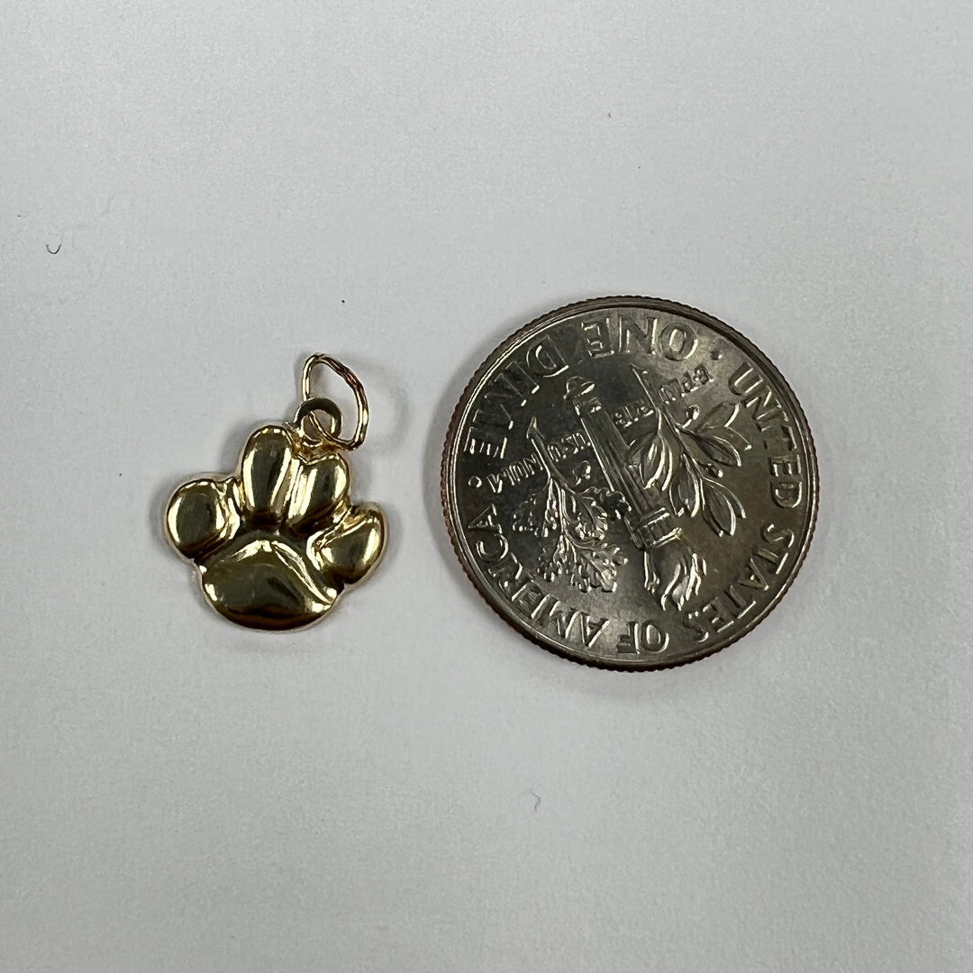 CH12 Dog Paw 10mm Wide Charm  (Pack of 2)