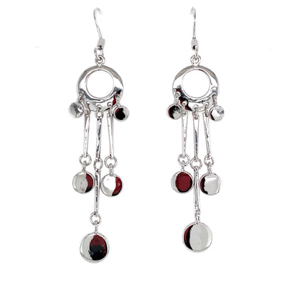 OT3-22957 Rhodium Chandelier Earrings