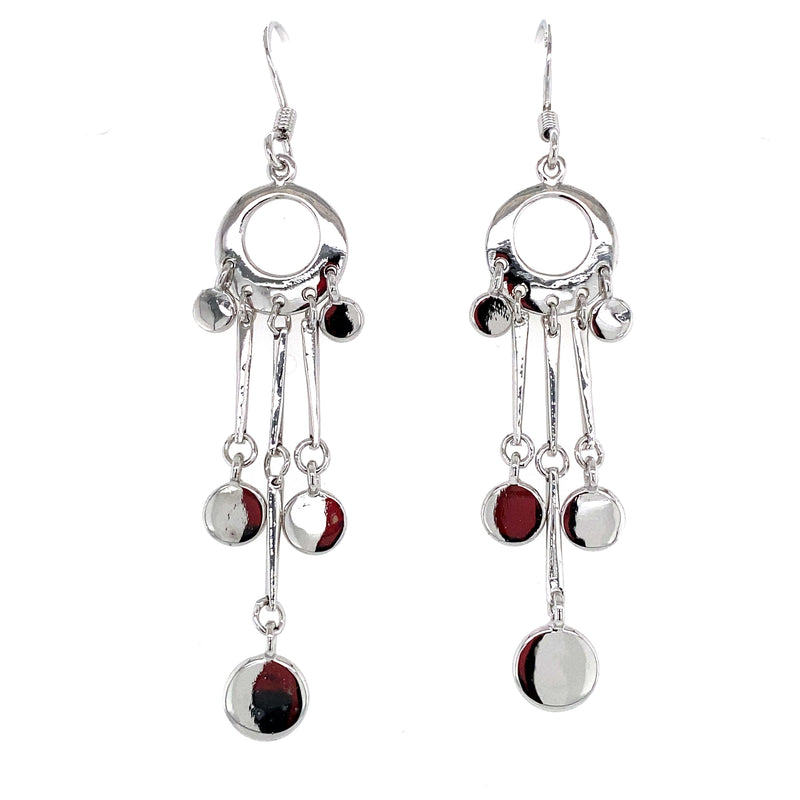 OT3-22957 Rhodium Chandelier Earrings