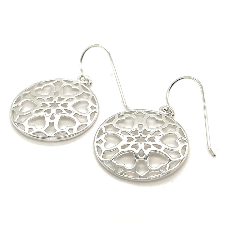 4-1608 Heart Filigree Earrings