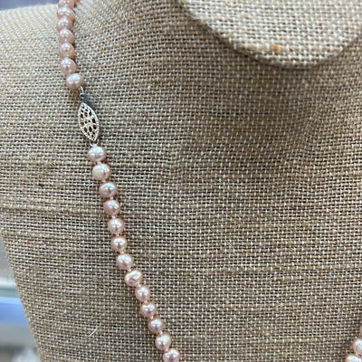 FINAL SALE - Rose Pink 5-5.5mm Pearl Necklace