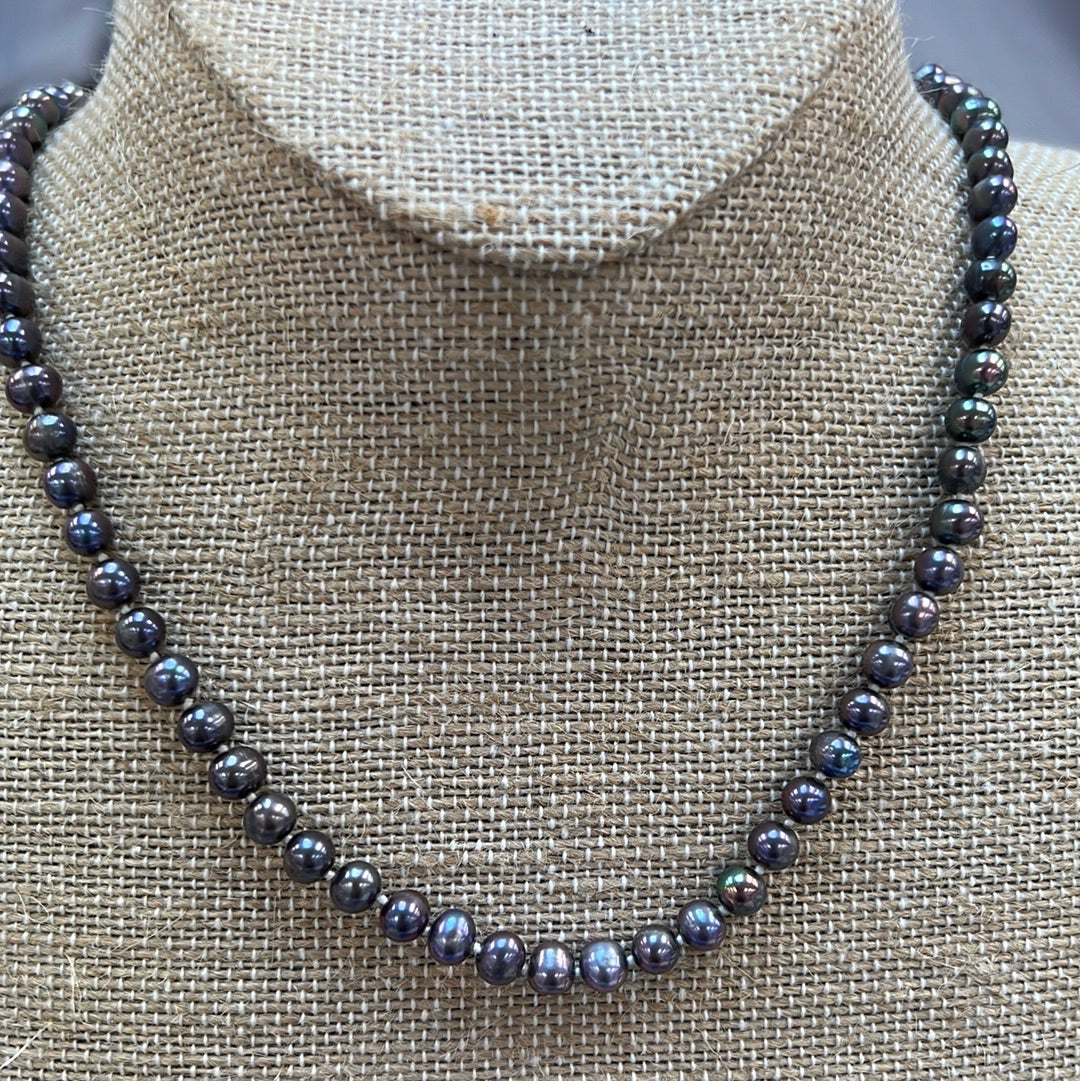 FINAL SALE - Peacock 5-5.5mm Pearl Necklace