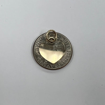 CH-42 Stamping Heart 12mm Wide GF Charm (Pack of 2)