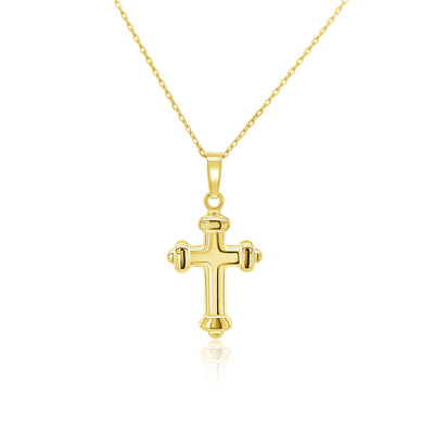 Gold Plated Sterling Silver Cross Necklace