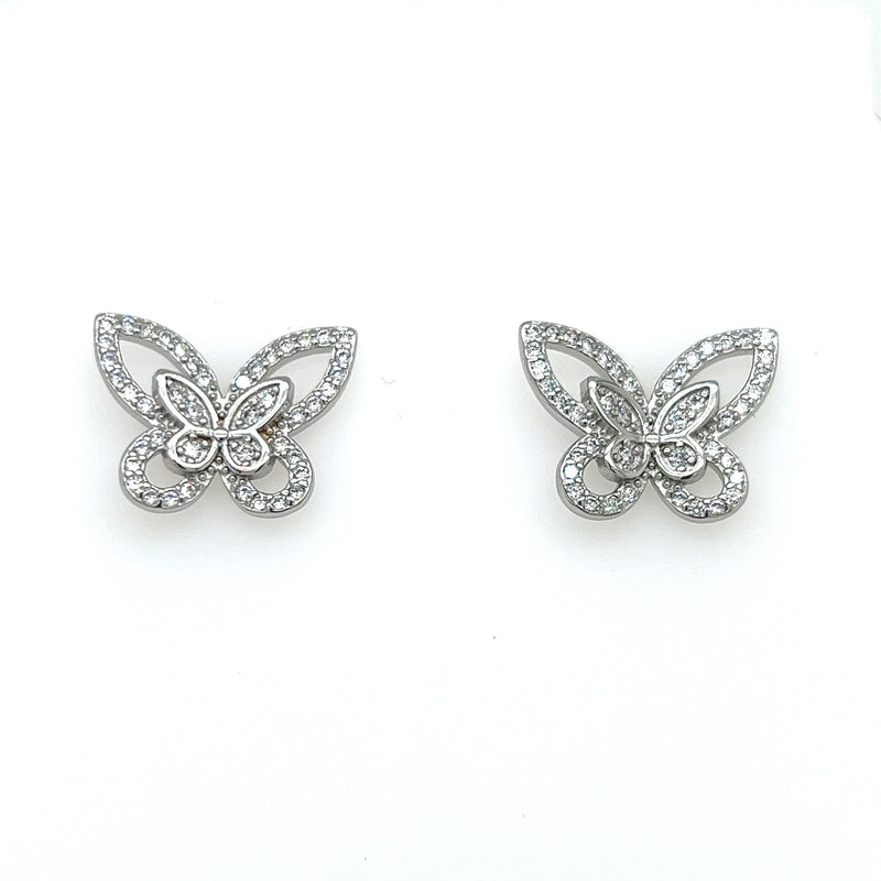 CZ Butterfly Studs