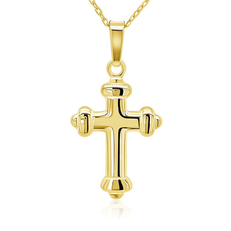 Gold Plated Sterling Silver Cross Necklace