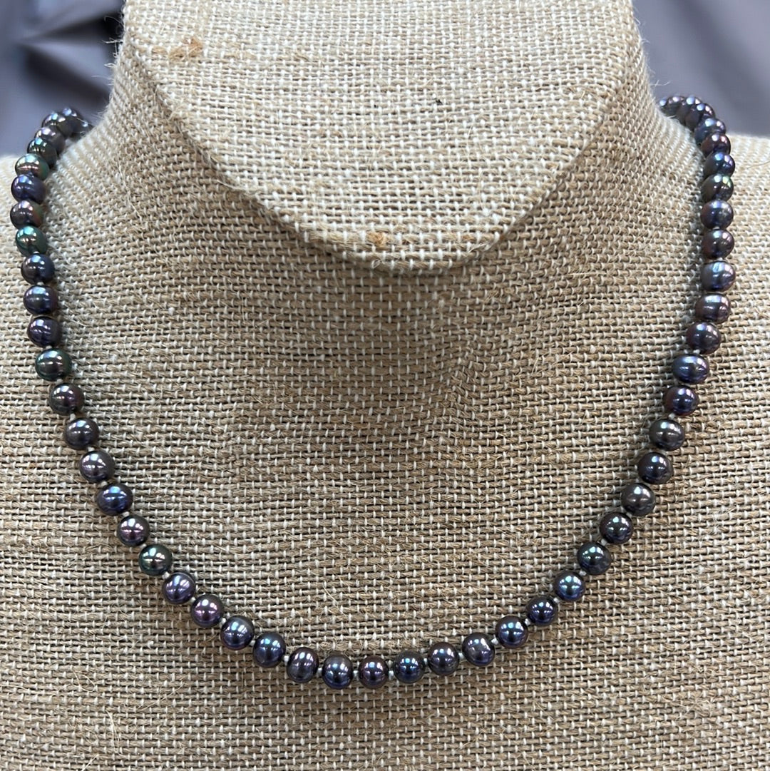 FINAL SALE - Peacock 5-5.5mm Pearl Necklace