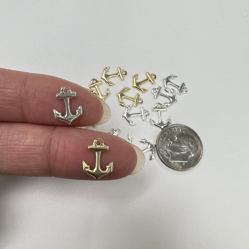 CH-20 Anchor 8.5mm wide Charms - (Pack of 6)