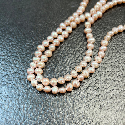 FINAL SALE - Rose Pink 5-5.5mm Pearl Necklace