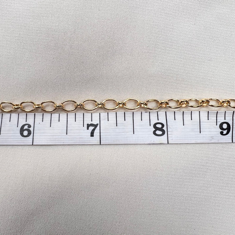 CX49: 4.5mm Oval Alternating Chain By the Foot