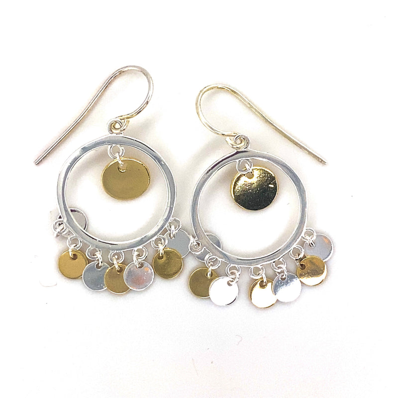 152620 Two Tone Circle Earrings