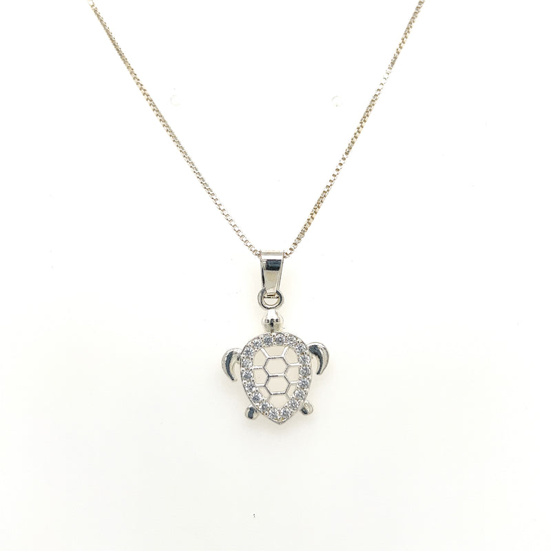 CZ Turtle Necklace