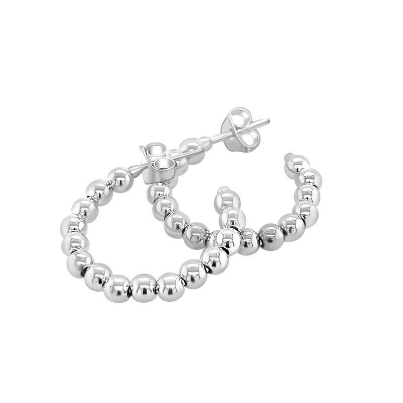 3mm Bead Sterling Silver C Post Earrings
