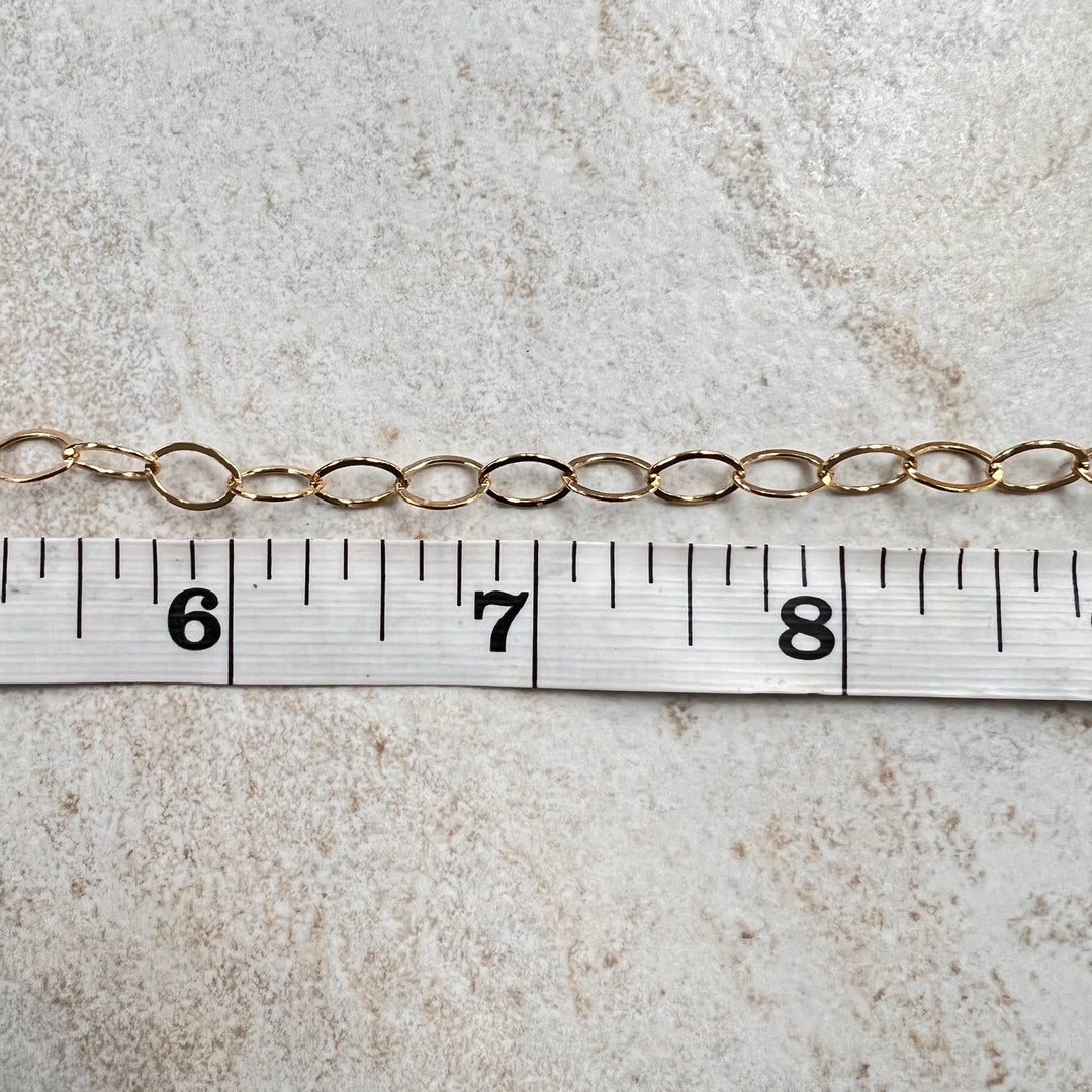 CX51: 5.8mm Oval Flat chain by the foot
